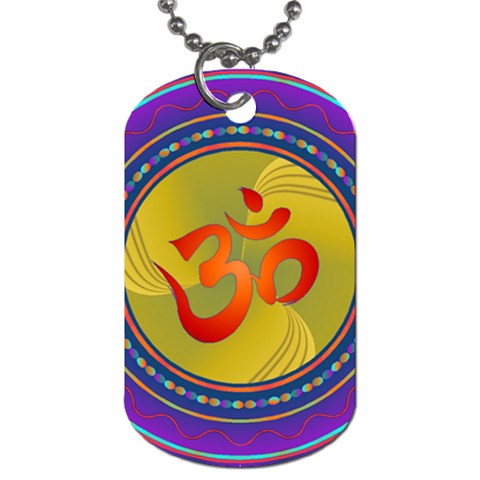 OM mandala Dog Tag (Two Sides) from ArtsNow.com Front