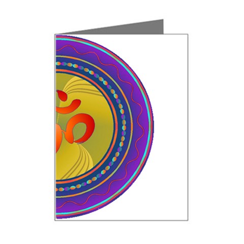 OM mandala Mini Greeting Card from ArtsNow.com Left