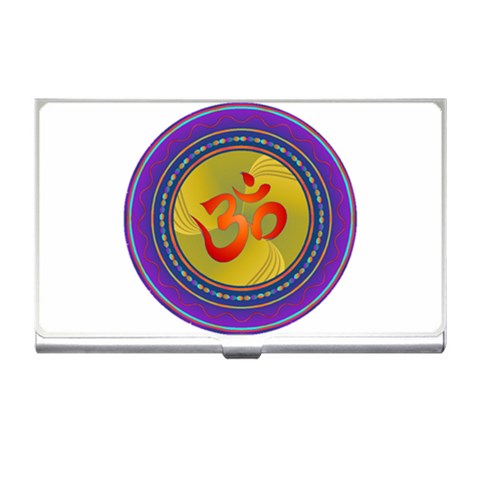 OM mandala Business Card Holder from ArtsNow.com Front