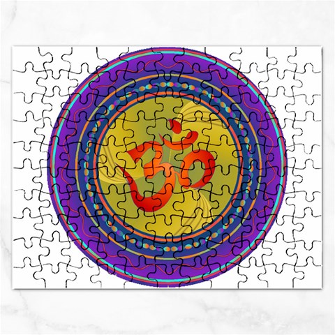 OM mandala Jigsaw Puzzle (Rectangular) from ArtsNow.com Front