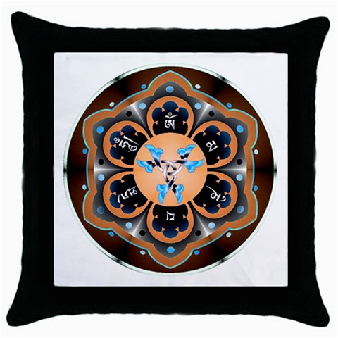 OMPH Throw Pillow Case (Black) from ArtsNow.com Front