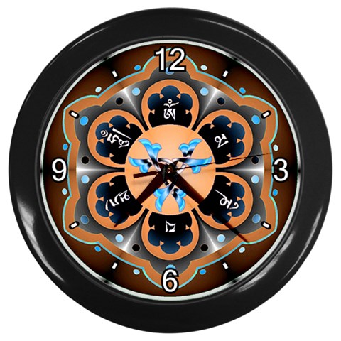 OMPH Wall Clock (Black with 4 white numbers) from ArtsNow.com Front