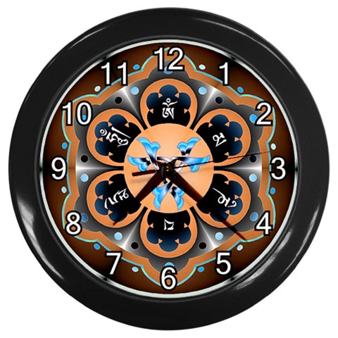 OMPH Wall Clock (Black with 12 white numbers) from ArtsNow.com Front