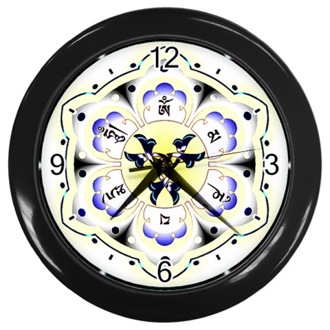 OMPH Wall Clock (Black with 4 black numbers) from ArtsNow.com Front