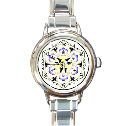 OMPH Round Italian Charm Watch from ArtsNow.com Front