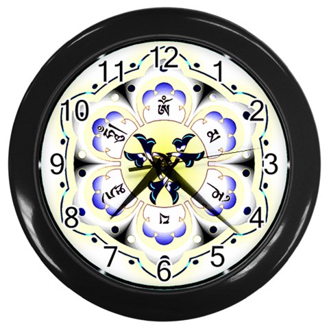 OMPH Wall Clock (Black with 12 black numbers) from ArtsNow.com Front