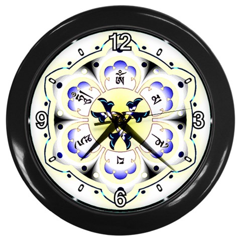 OMPH Wall Clock (Black with 4 white numbers) from ArtsNow.com Front