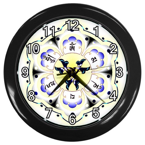 OMPH Wall Clock (Black with 12 white numbers) from ArtsNow.com Front