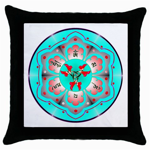 OMPH Throw Pillow Case (Black) from ArtsNow.com Front