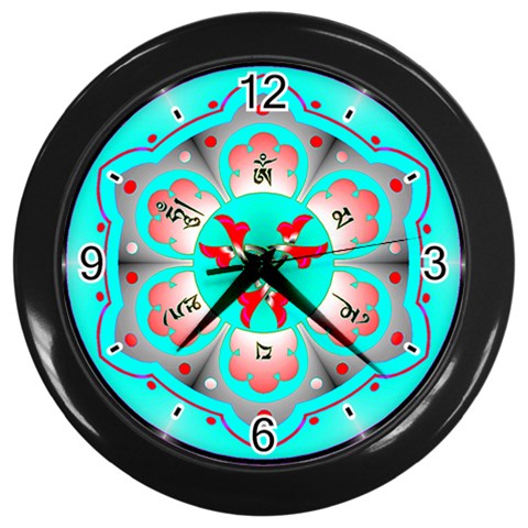 OMPH Wall Clock (Black with 4 black numbers) from ArtsNow.com Front