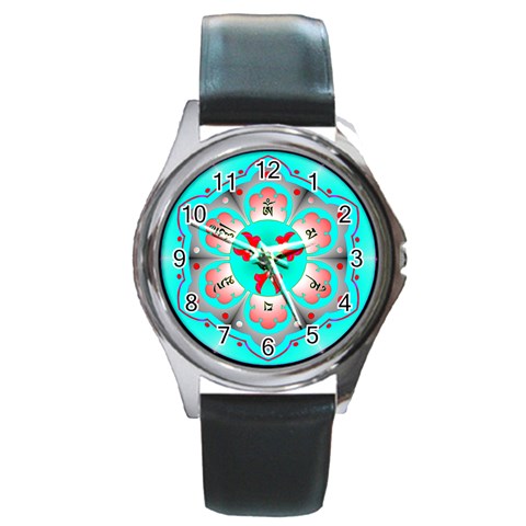 OMPH Round Metal Watch from ArtsNow.com Front