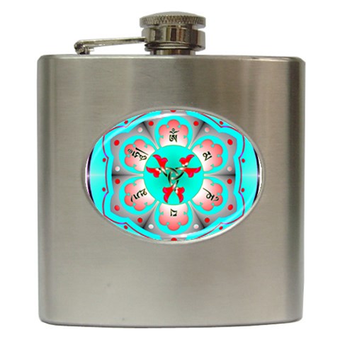 OMPH Hip Flask (6 oz) from ArtsNow.com Front