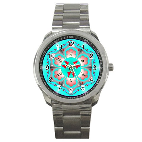 OMPH Sport Metal Watch from ArtsNow.com Front