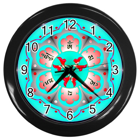 OMPH Wall Clock (Black with 12 black numbers) from ArtsNow.com Front