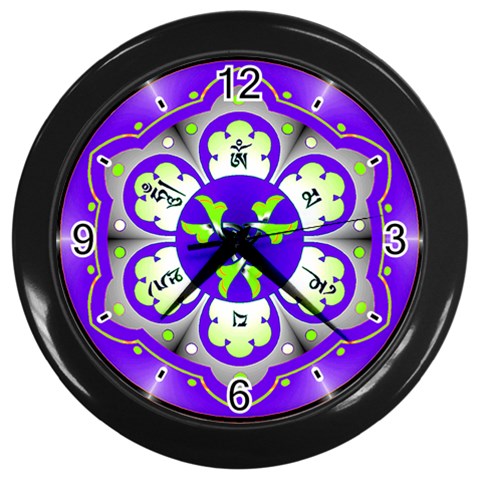 OMPH Wall Clock (Black with 4 black numbers) from ArtsNow.com Front