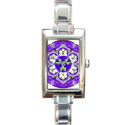 OMPH Rectangular Italian Charm Watch from ArtsNow.com Front