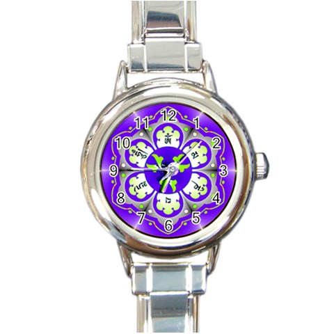 OMPH Round Italian Charm Watch from ArtsNow.com Front