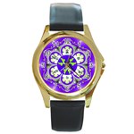 OMPH Round Gold Metal Watch