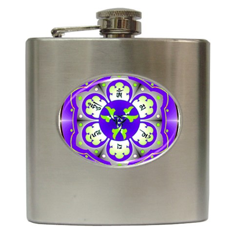 OMPH Hip Flask (6 oz) from ArtsNow.com Front