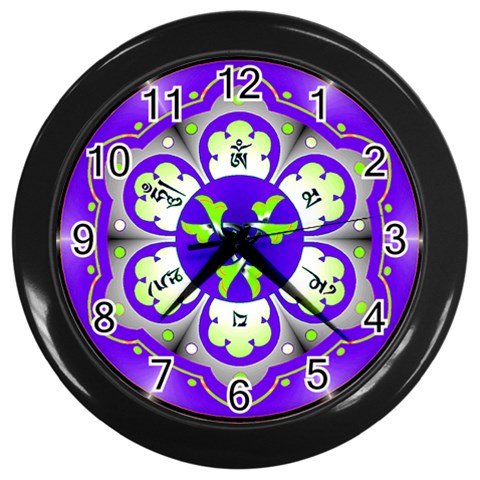 OMPH Wall Clock (Black with 12 black numbers) from ArtsNow.com Front