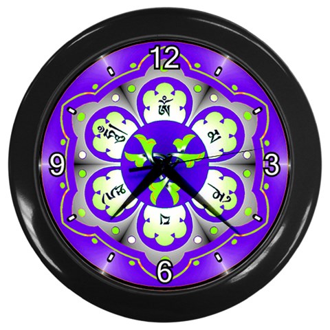 OMPH Wall Clock (Black with 4 white numbers) from ArtsNow.com Front