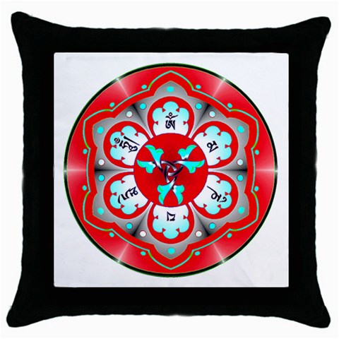 OMPH Throw Pillow Case (Black) from ArtsNow.com Front