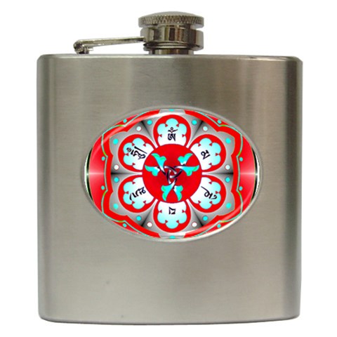 OMPH Hip Flask (6 oz) from ArtsNow.com Front