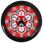 OMPH Wall Clock (Black with 12 black numbers)