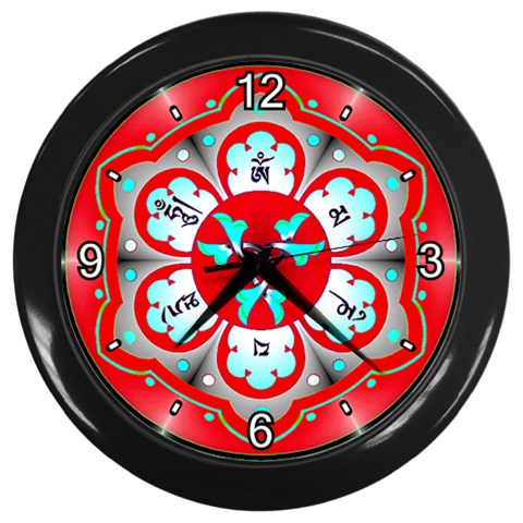 OMPH Wall Clock (Black with 4 white numbers) from ArtsNow.com Front