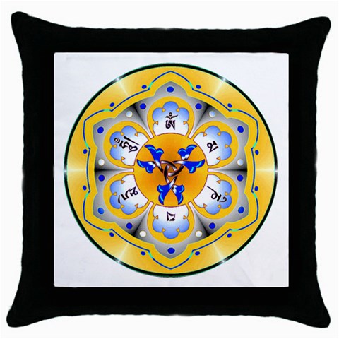 OMPH Throw Pillow Case (Black) from ArtsNow.com Front