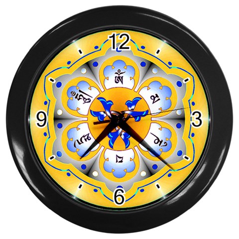 OMPH Wall Clock (Black with 4 black numbers) from ArtsNow.com Front