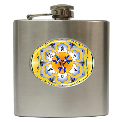 OMPH Hip Flask (6 oz) from ArtsNow.com Front