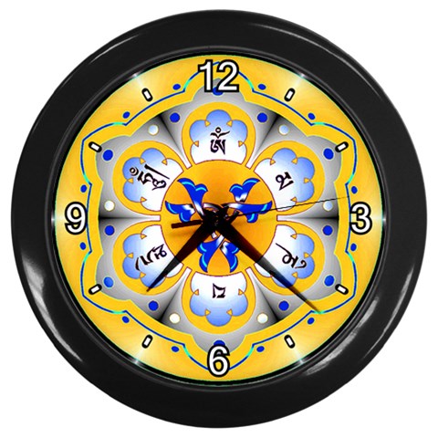 OMPH Wall Clock (Black with 4 white numbers) from ArtsNow.com Front