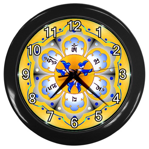 OMPH Wall Clock (Black with 12 white numbers) from ArtsNow.com Front