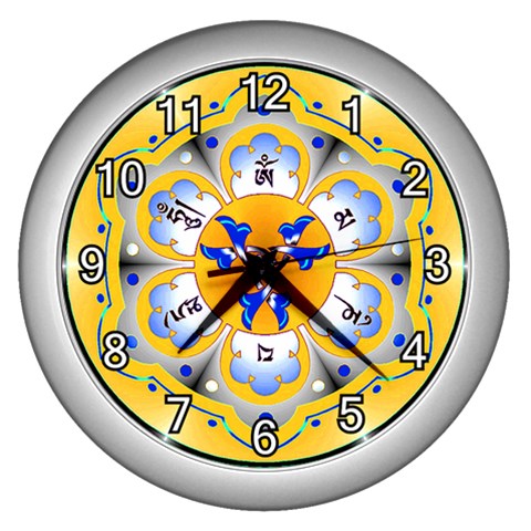 OMPH Wall Clock (Silver with 12 white numbers) from ArtsNow.com Front