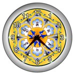 OMPH Wall Clock (Silver with 12 white numbers)