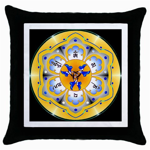 OMPH Throw Pillow Case (Black) from ArtsNow.com Front