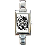 OMPH B&W Rectangular Italian Charm Watch