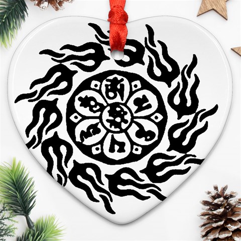 OMPH B&W Ornament (Heart) from ArtsNow.com Front