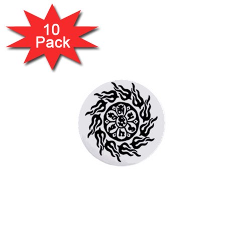 OMPH B&W 1  Mini Button (10 pack)  from ArtsNow.com Front