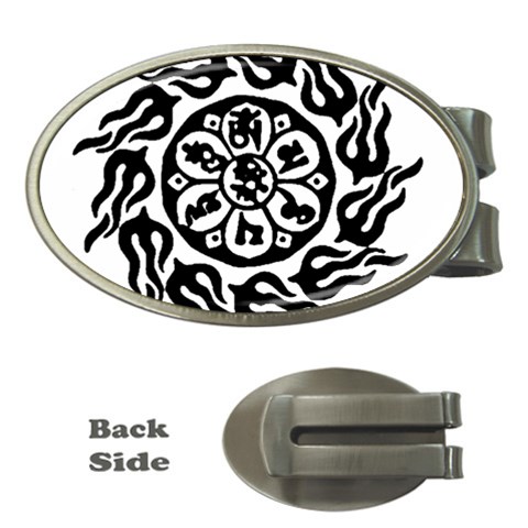 OMPH B&W Money Clip (Oval) from ArtsNow.com Front