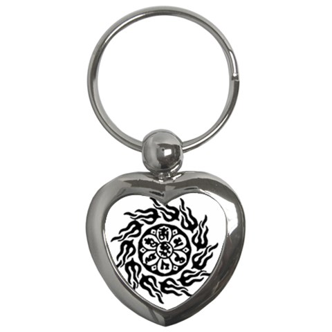 OMPH B&W Key Chain (Heart) from ArtsNow.com Front