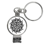 OMPH B&W Nail Clippers Key Chain