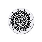 OMPH B&W Rubber Round Coaster (4 pack)