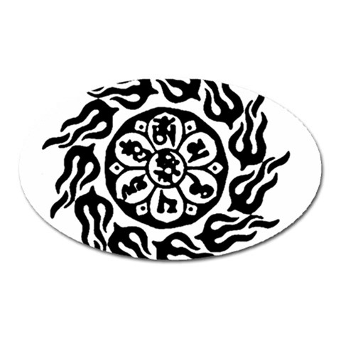 OMPH B&W Magnet (Oval) from ArtsNow.com Front