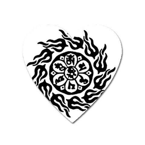 OMPH B&W Magnet (Heart) from ArtsNow.com Front