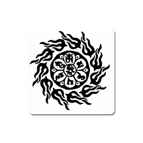 OMPH B&W Magnet (Square) from ArtsNow.com Front