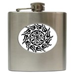 OMPH B&W Hip Flask (6 oz)