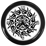 OMPH B&W Wall Clock (Black with 4 white numbers)