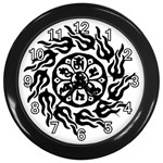 OMPH B&W Wall Clock (Black with 12 white numbers)